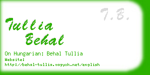 tullia behal business card